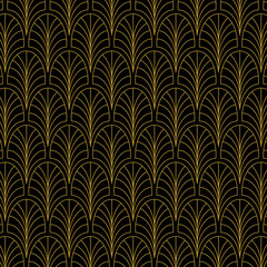 Art Deco style seamless pattern design. Pattern tile is included in the swatches panel.