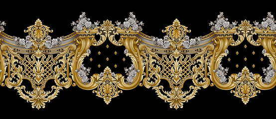 Decorative elegant luxury design.Vintage elements in baroque, rococo style.Design for cover, fabric, textile, wrapping paper .