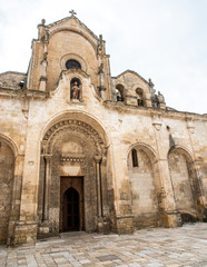 Church of San Giovanni Battista (Saint John the Baptist) in the old town of the Unesco heritage city and European capital of Culture 2019, Matera, South Italy