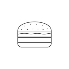 Burger vector icon. Burger vector illustration