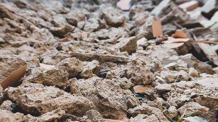 old stone wall of stones