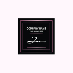 JU Initial signature logo is white, with a dark pink grid gradation line. with a black square background