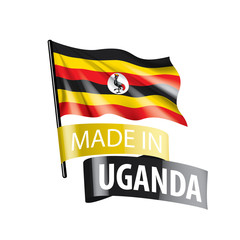 Uganda flag, vector illustration on a white background