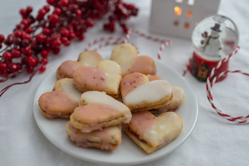 heart shaped christmas cookies