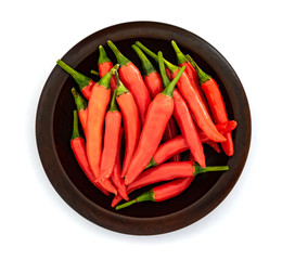 fresh red chilli pepper , rich of antioxidant herbal food