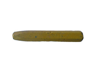 Wax pastel or crayon with clipping path. Crayon on white background.