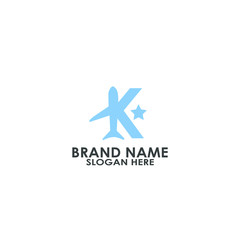 logo letter k plane vector design