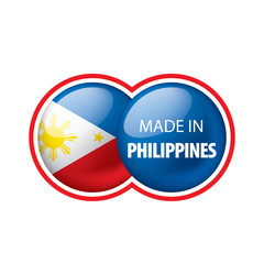 Philippines flag, vector illustration on a white background