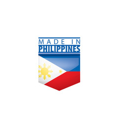Philippines flag, vector illustration on a white background