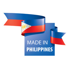 Philippines flag, vector illustration on a white background