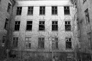 School. Urban decay. Kiev, Ukraine