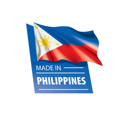 Philippines flag, vector illustration on a white background
