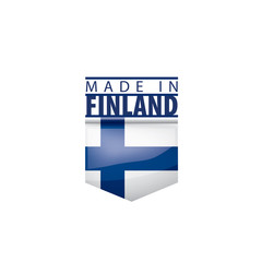 Finland flag, vector illustration on a white background