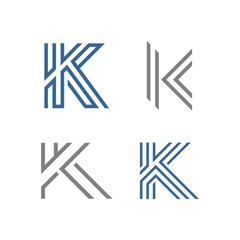 modern letter k logo, icon and template