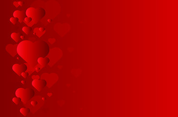 valentines day background with hearts