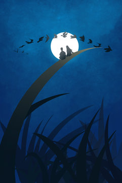 Chinese valentine's day illustrations