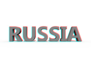 Russia text 3d