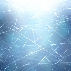 Cool blue white abstract background. Crystal plain pattern. Icy texture.