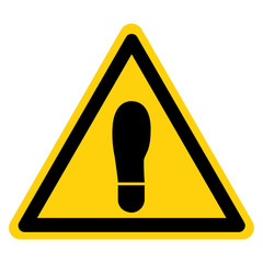 Warning No Step Symbol Sign, Vector Illustration, Isolate On White Background Label .EPS10