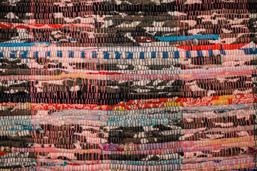 The texture of the woolen fabric. abstract background Antique carpet for home comfort. texture of...