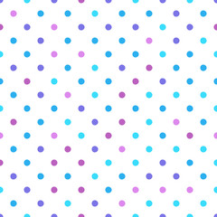 Seamless pattern with circle ornament in purple,  pink and light blue pink tones on a white background