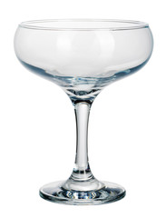 Empty wine glass isolated on a white background