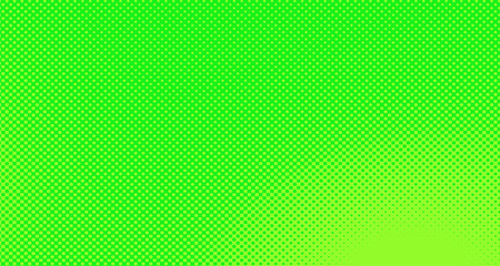 Obraz premium Green yellow pop art background abstract vector comics style blank layout template with clouds beams and isolated dots pattern. For sale banner for your designe 1960s. with copy space eps10