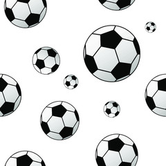 soccer balls seamless pattern © selim