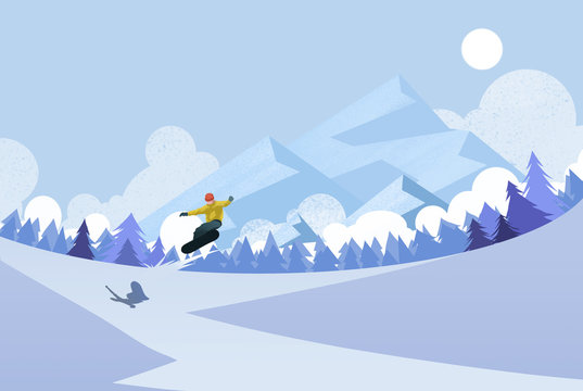 Ski illustrations
