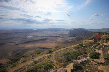 Fototapeta na wymiar View from Garedjian Ridge in Georgia.