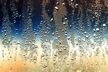 Drops on glass as a background