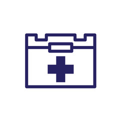 first aid box icon logo collection