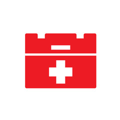 first aid box icon logo collection