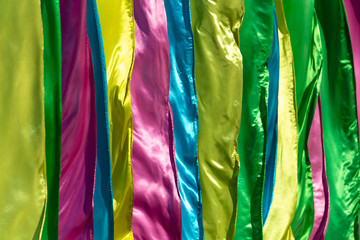 Multi-colored flags as an abstract background