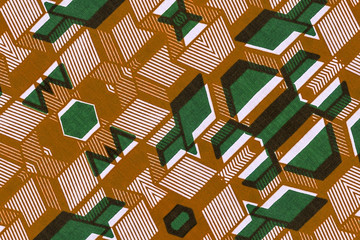 Geometric pattern of an African fabric 