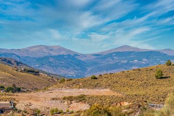 Fototapeta na wymiar mountainous landscape of the Alpujarra near Berja
