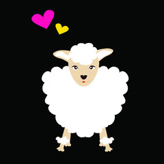 vector illustration of sheep