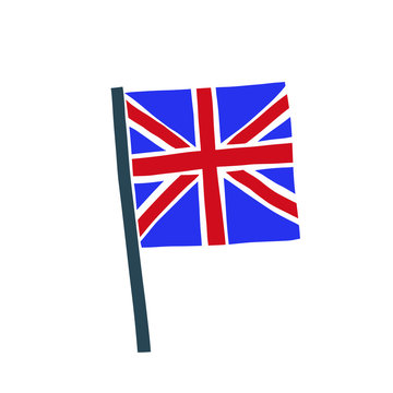 UK flag, isolated