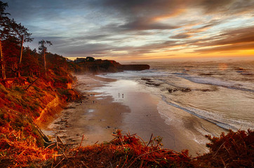 Sunset on the Pacific Ocean