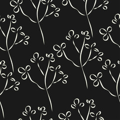 Floral Abstract Seamless Pattern. Modern Digital Design. Modern Fashion Scandinavian Style. Contemporary Colors