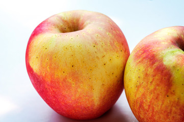 Two apples isolated on white background
