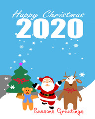 Cheerful at Christmas time with snow,wallpaper,card,greeting