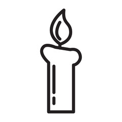 Candle Doodle Icon Vector