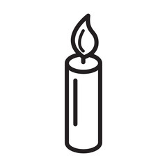 Candle Doodle Icon Vector