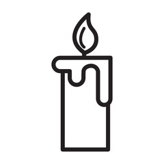 Candle Doodle Icon Vector