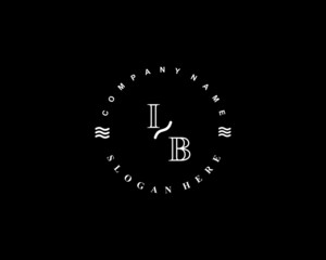 Initial IB vintage logo template