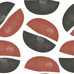 Terracotta Abstract Seamless Pattern. Modern Digital Design. Modern Fashion Scandinavian Style. Contemporary Colors and Design.