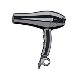 hair drying tool, hand drawn digital art