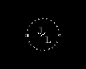 Initial JL vintage logo template	