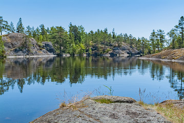 Fototapeta na wymiar Ladoga lake- visit the national Park